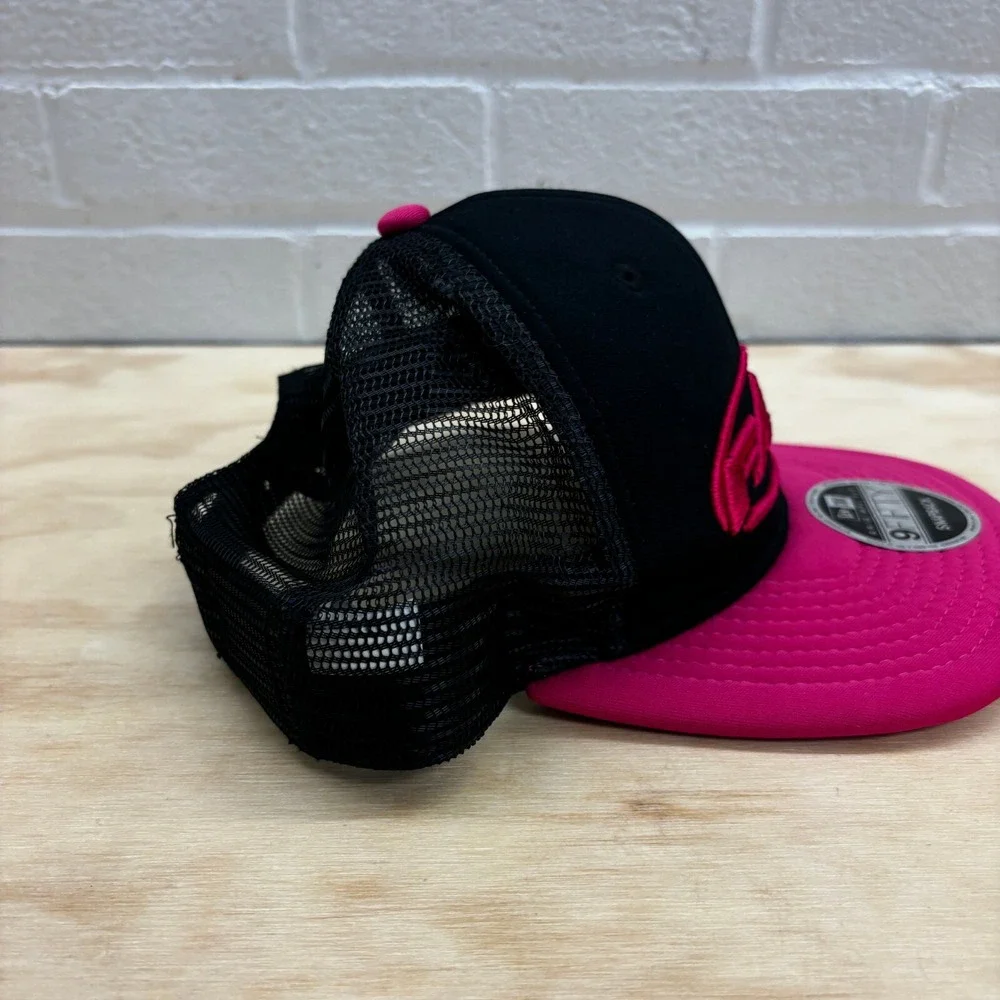 FMF Hat Cap Snap Back Womens Pink‎ Black Trucker Racing Dirt Biking Adjustable